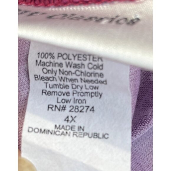 Plus Size 4X Kimono Top Floral & Polka Dot Print Lightweight Womens Long Sleeve - Picture 6 of 8